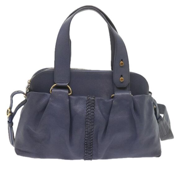 Bulgari Blue Leather Handbag (Pre-Owned) - Picture 2 of 16
